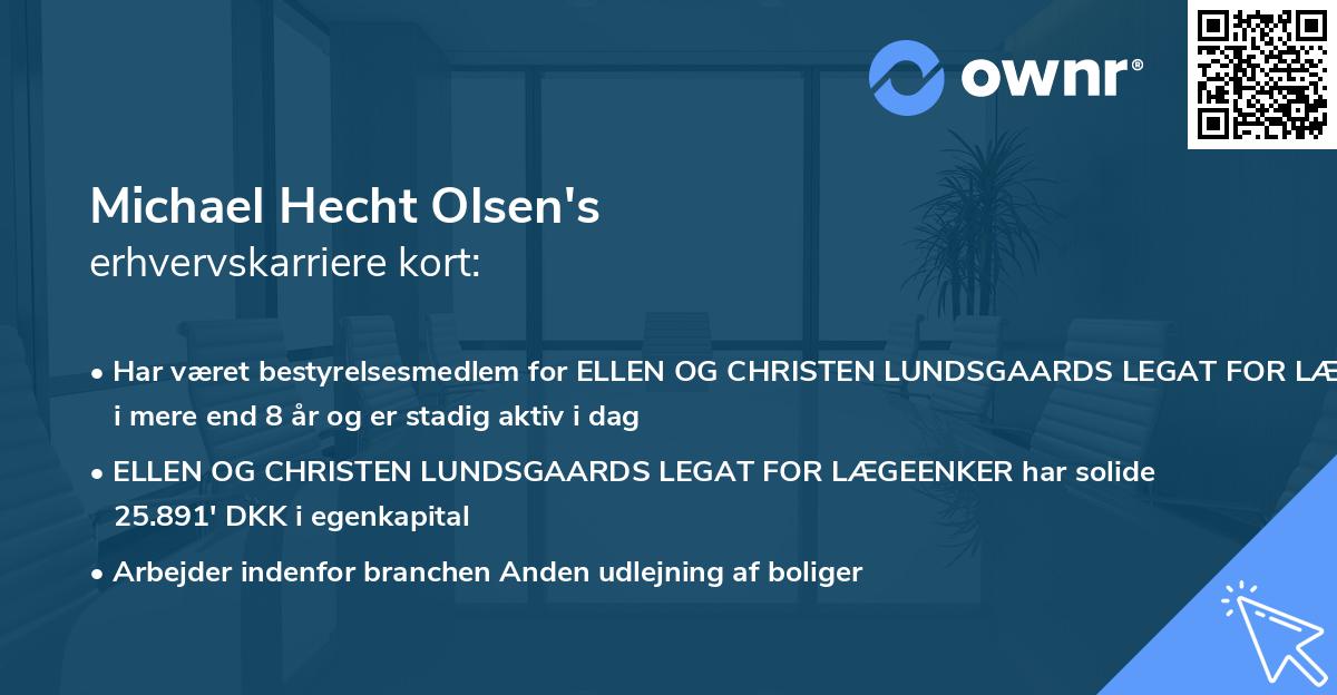 Michael Hecht Olsen's erhvervskarriere kort