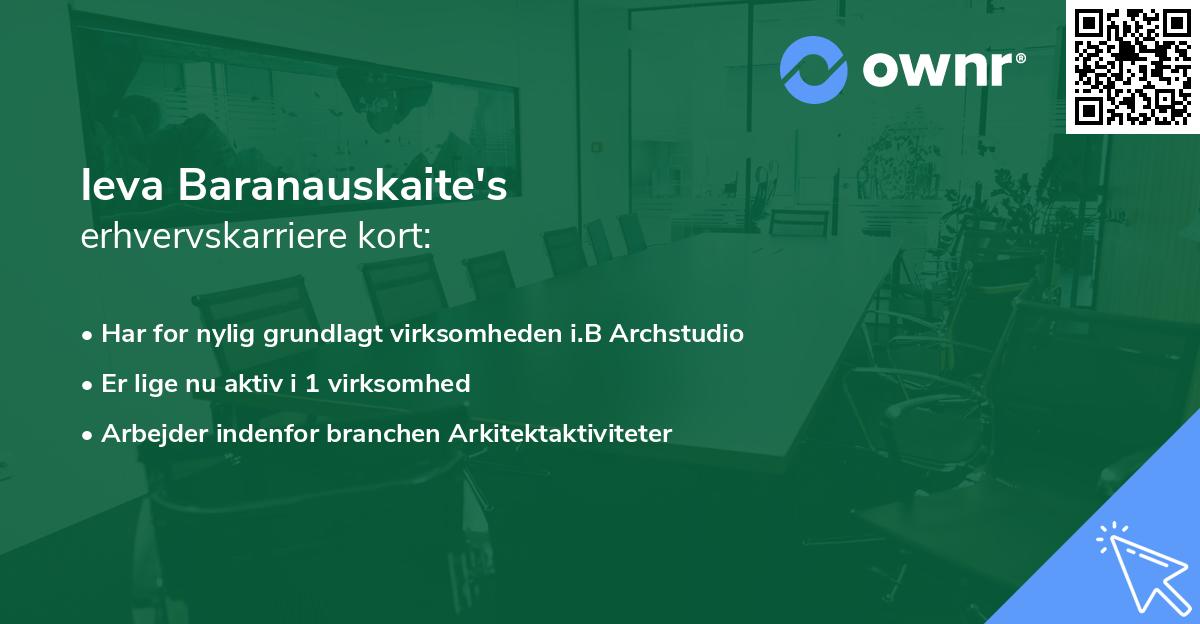 Ieva Baranauskaite's erhvervskarriere kort