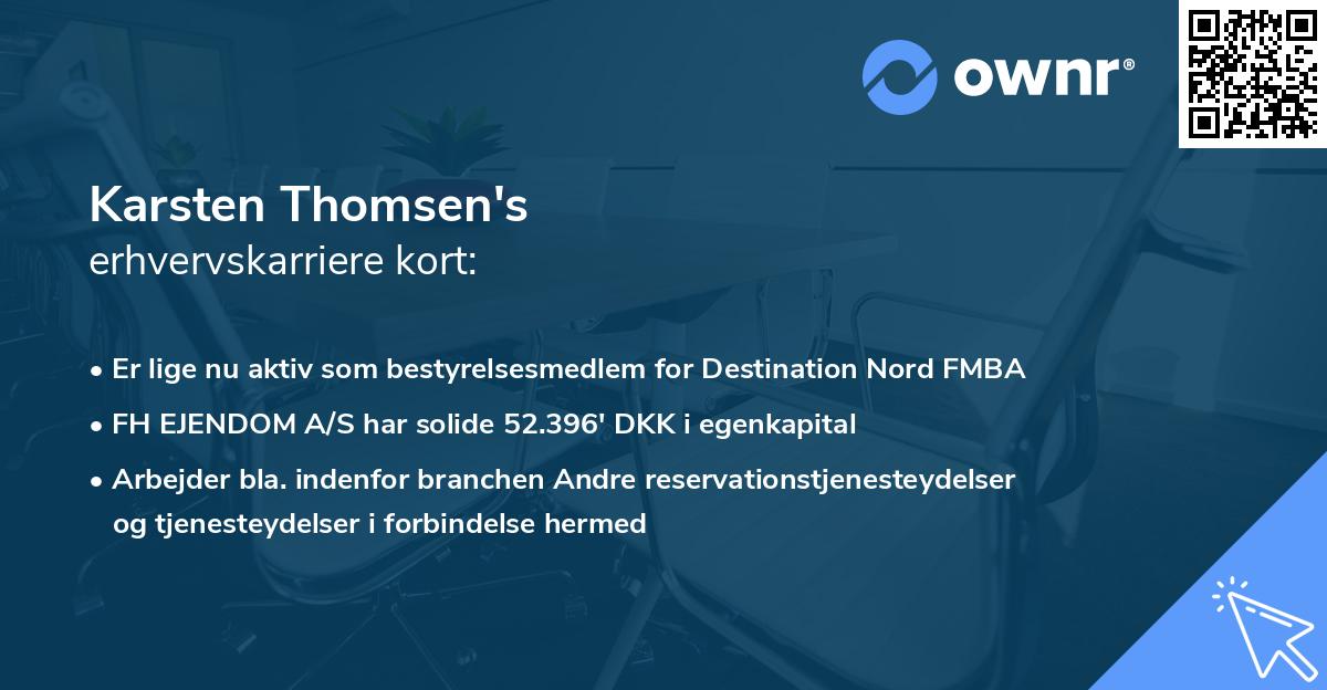 Karsten Thomsen's erhvervskarriere kort