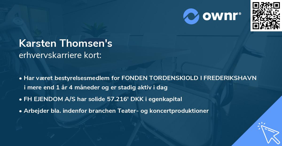 Karsten Thomsen's erhvervskarriere kort