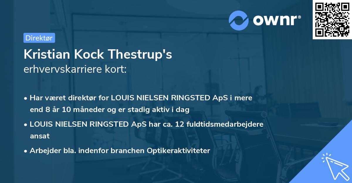 Kristian Kock Thestrup's erhvervskarriere kort
