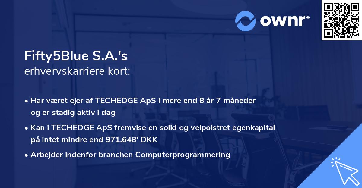 Fifty5Blue S.A.'s erhvervskarriere kort