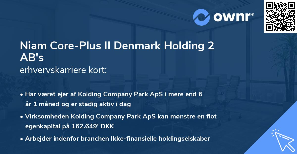 Niam Core-Plus II Denmark Holding 2 AB's erhvervskarriere kort
