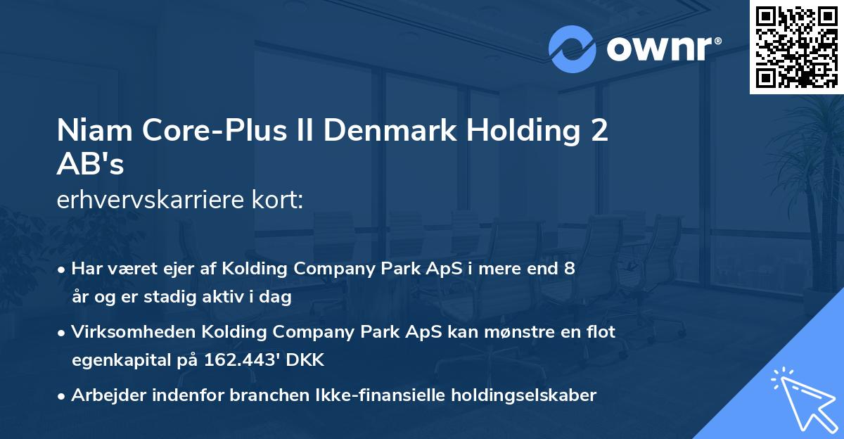 Niam Core-Plus II Denmark Holding 2 AB's erhvervskarriere kort