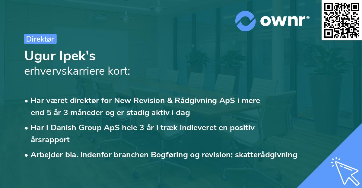 Ugur Ipek's erhvervskarriere kort