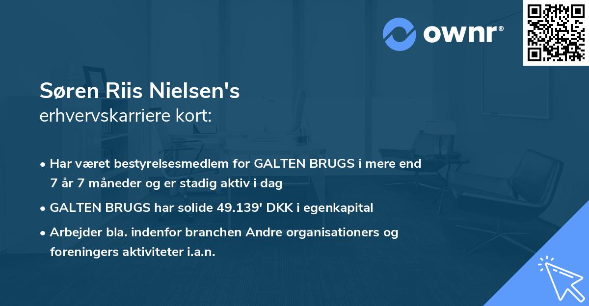 Søren Riis Nielsen's erhvervskarriere kort