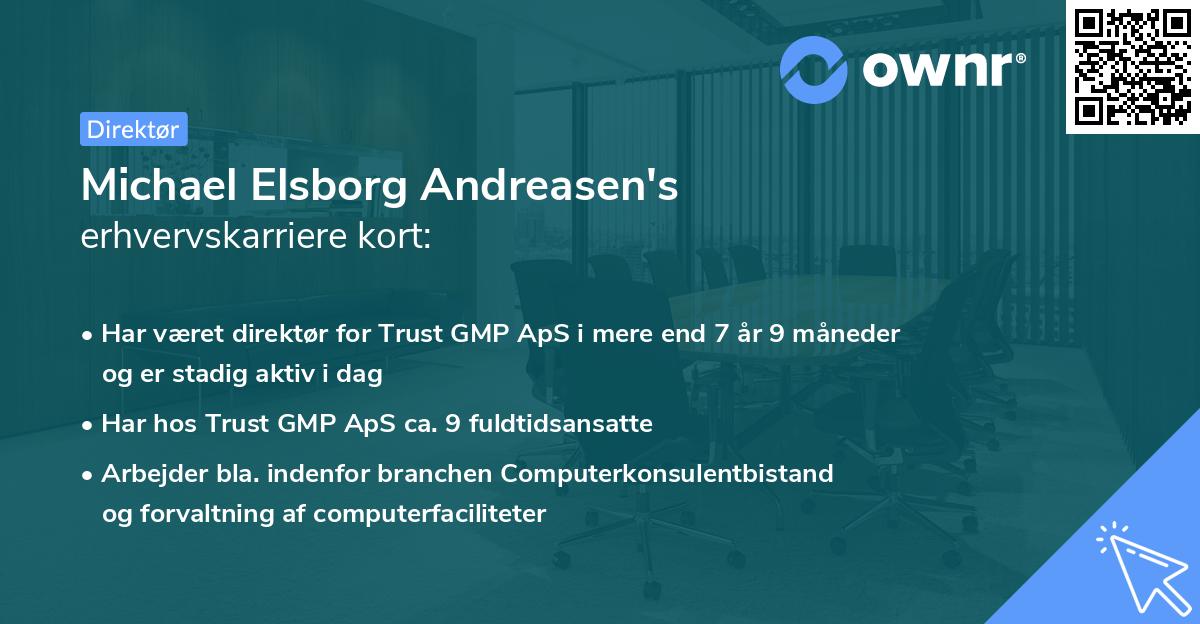 Michael Elsborg Andreasen's erhvervskarriere kort
