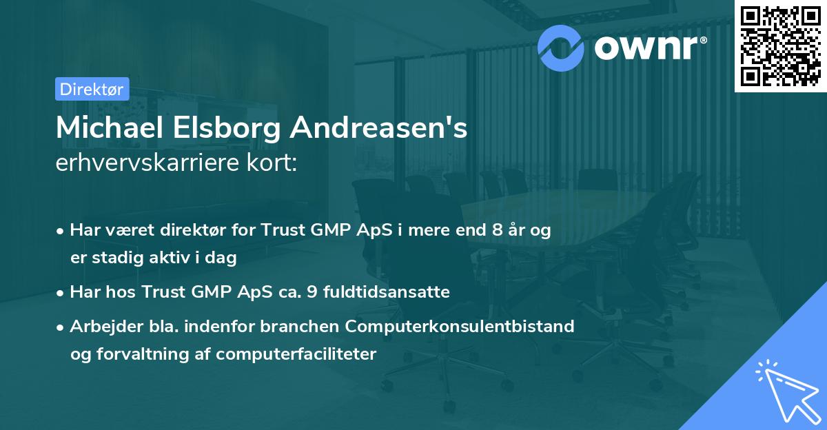 Michael Elsborg Andreasen's erhvervskarriere kort