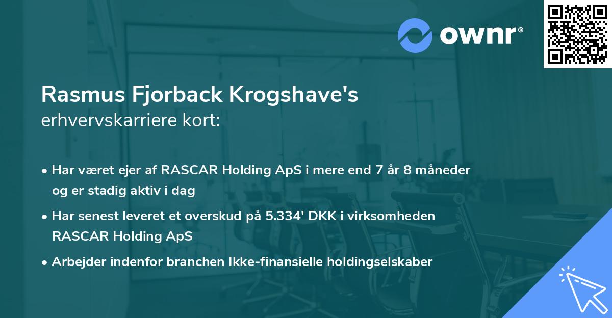 Rasmus Fjorback Krogshave's erhvervskarriere kort