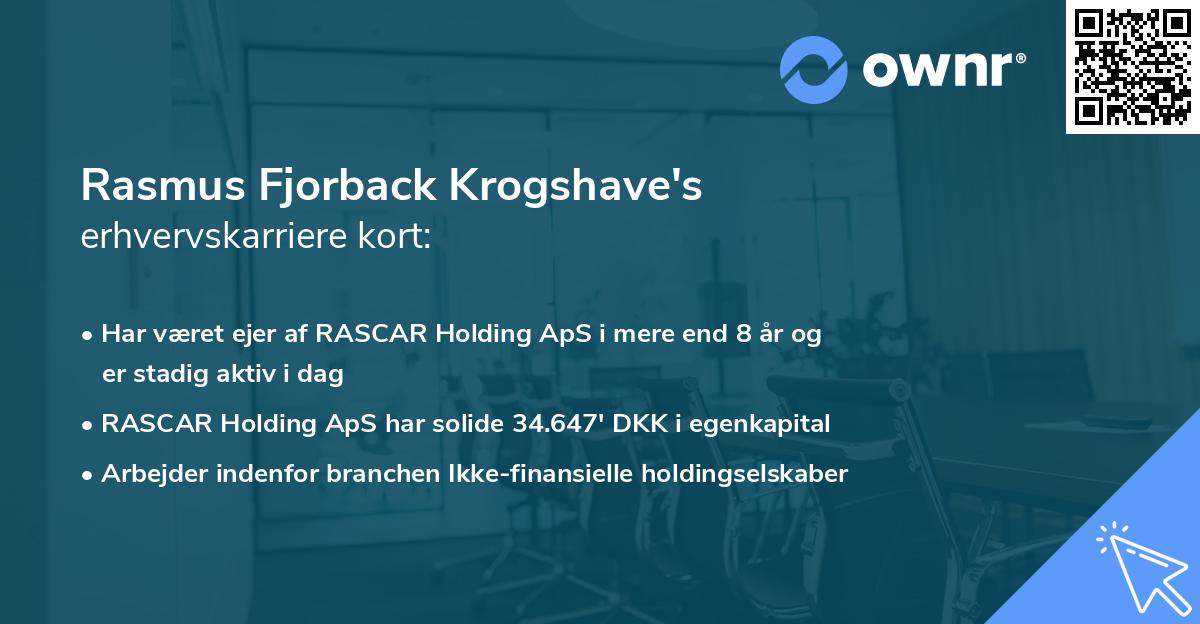 Rasmus Fjorback Krogshave's erhvervskarriere kort