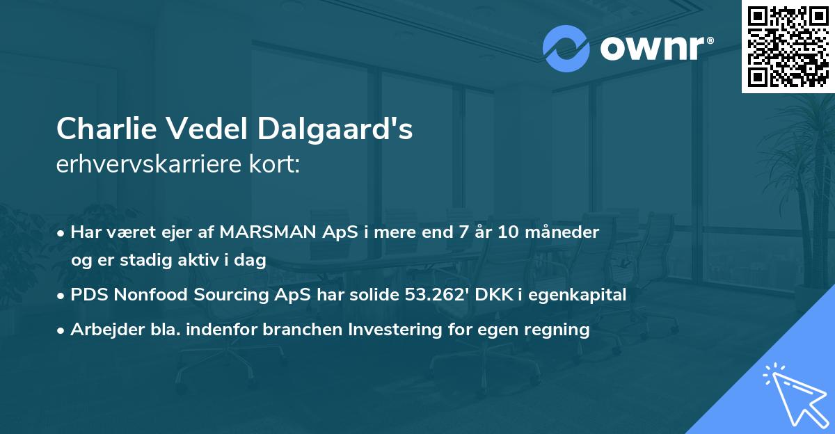 Charlie Vedel Dalgaard's erhvervskarriere kort