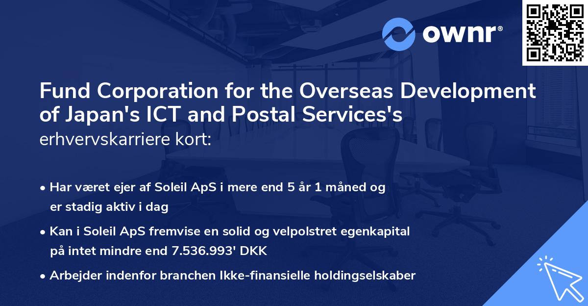 Fund Corporation for the Overseas Development of Japan's ICT and Postal Services's erhvervskarriere kort