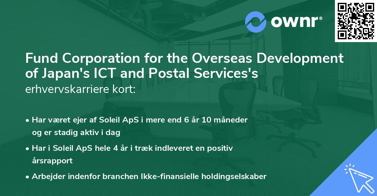 Fund Corporation for the Overseas Development of Japan's ICT and Postal Services's erhvervskarriere kort