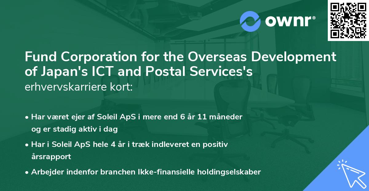 Fund Corporation for the Overseas Development of Japan's ICT and Postal Services's erhvervskarriere kort