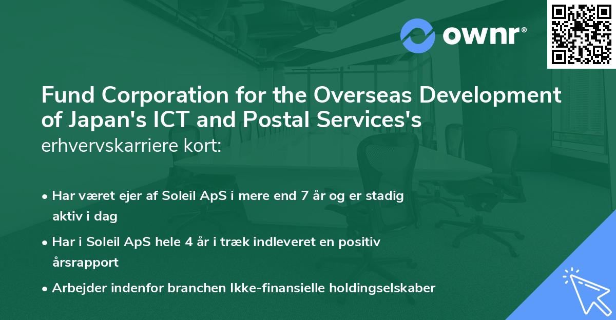 Fund Corporation for the Overseas Development of Japan's ICT and Postal Services's erhvervskarriere kort