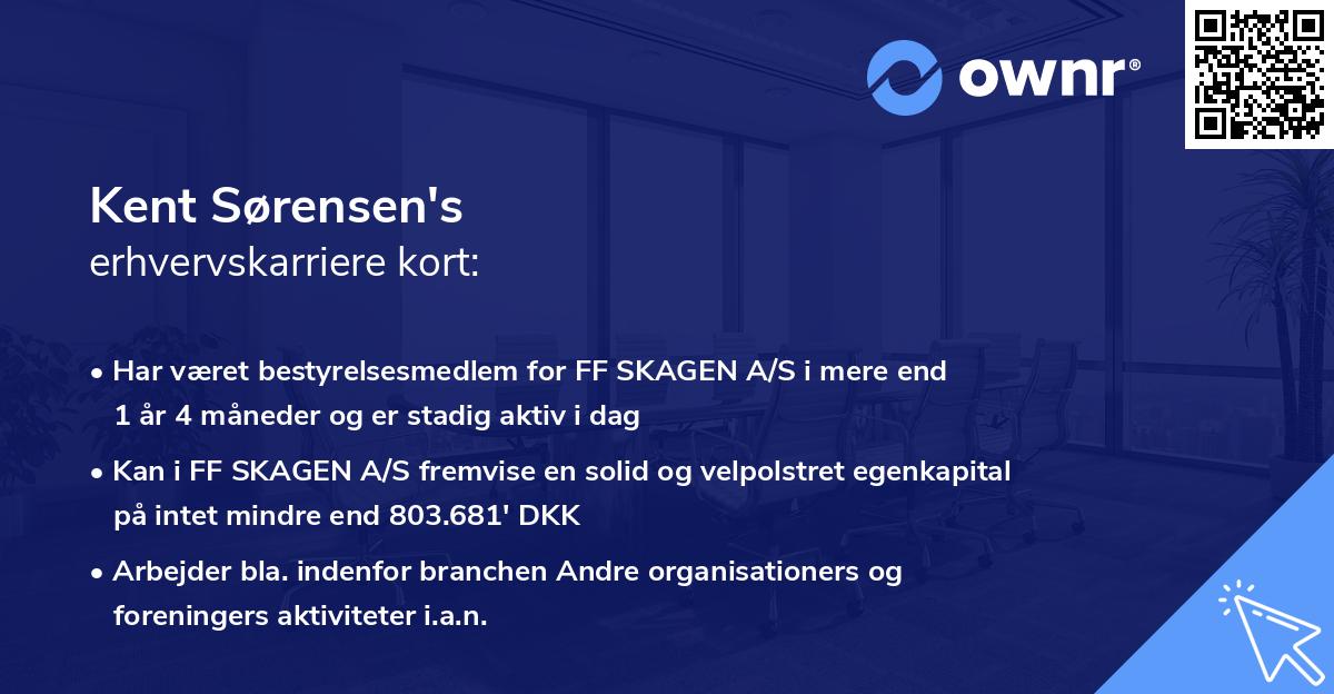 Kent Sørensen's erhvervskarriere kort