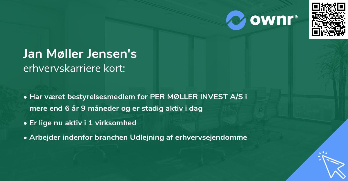 Jan Møller Jensen's erhvervskarriere kort