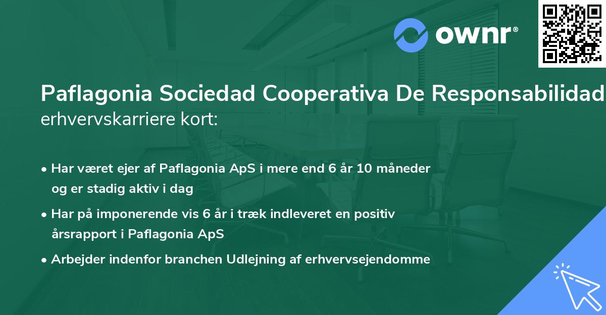 Paflagonia Sociedad Cooperativa De Responsabilidad's erhvervskarriere kort