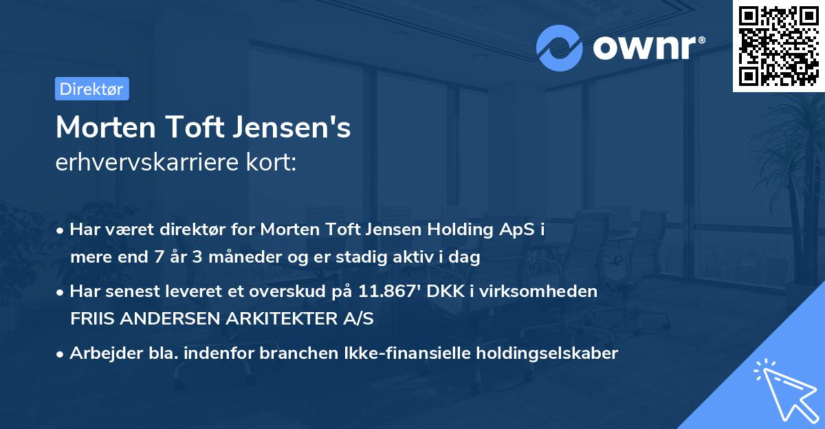 Morten Toft Jensen's erhvervskarriere kort
