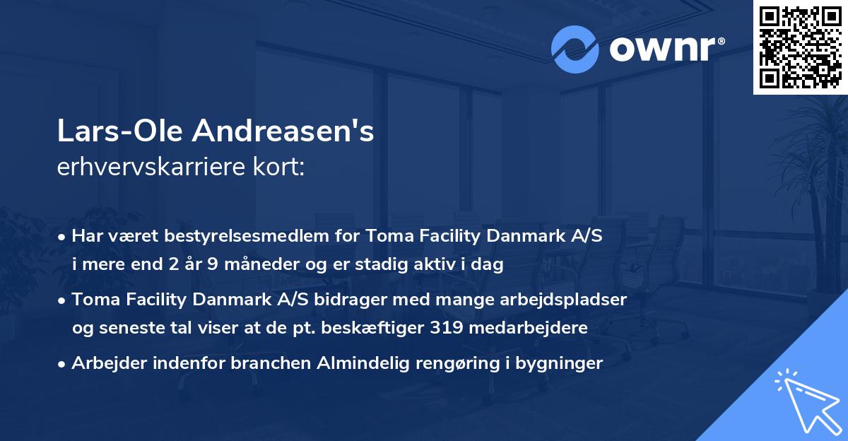 Lars-Ole Andreasen's erhvervskarriere kort