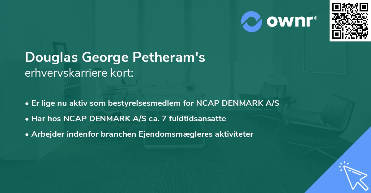 Douglas George Petheram's erhvervskarriere kort