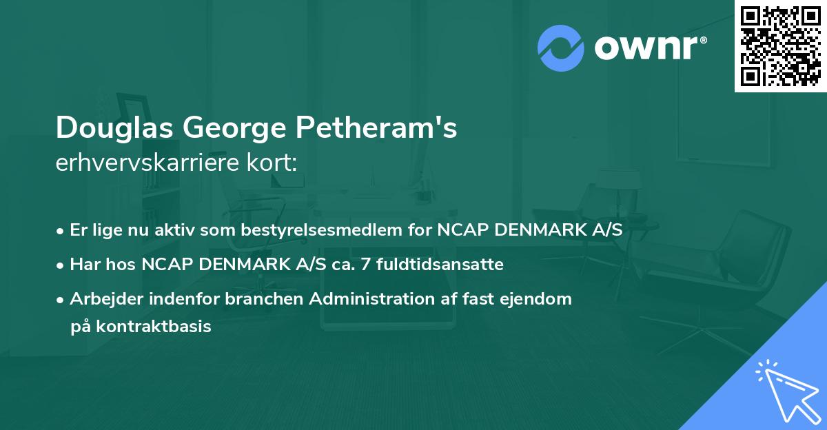 Douglas George Petheram's erhvervskarriere kort
