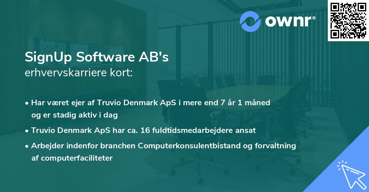 SignUp Software AB's erhvervskarriere kort