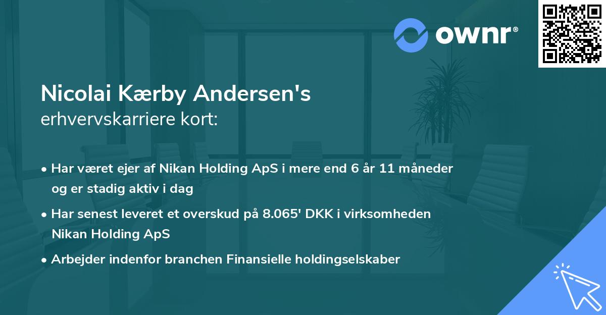 Nicolai Kærby Andersen's erhvervskarriere kort