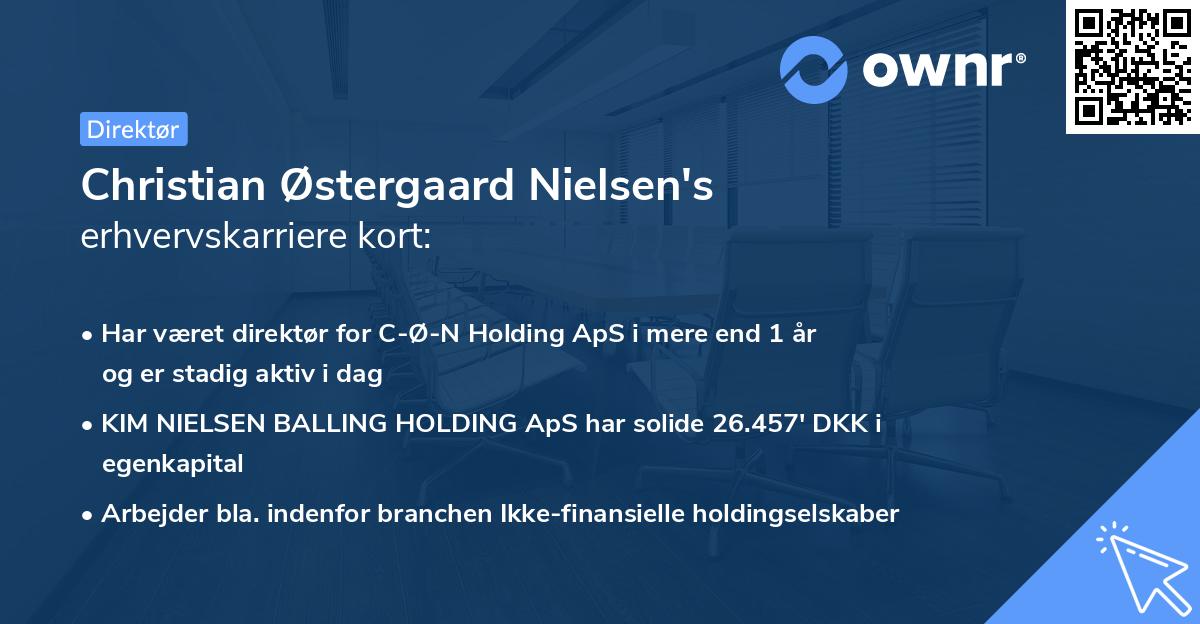 Christian Østergaard Nielsen's erhvervskarriere kort