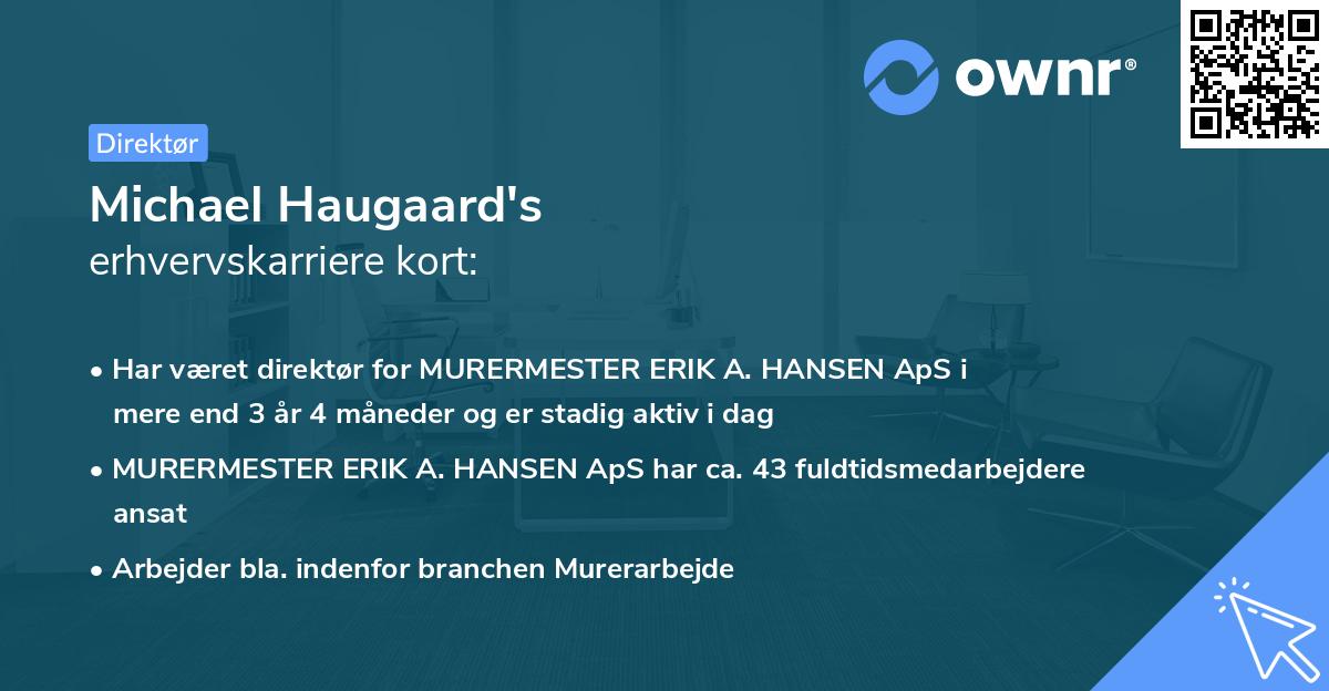 Michael Haugaard's erhvervskarriere kort