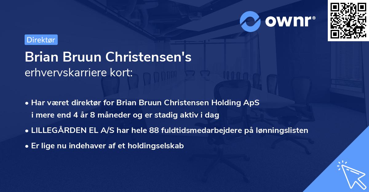 Brian Bruun Christensen's erhvervskarriere kort