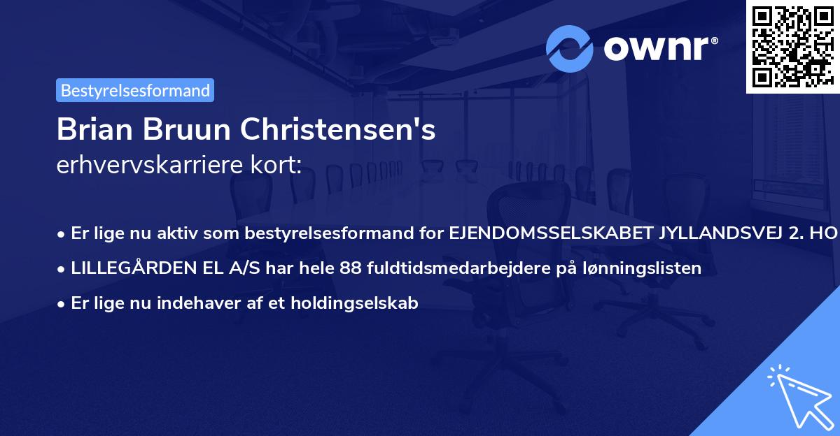 Brian Bruun Christensen's erhvervskarriere kort