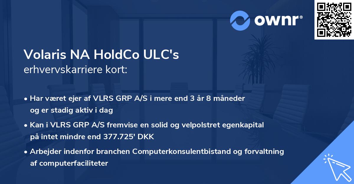 Volaris NA HoldCo ULC's erhvervskarriere kort