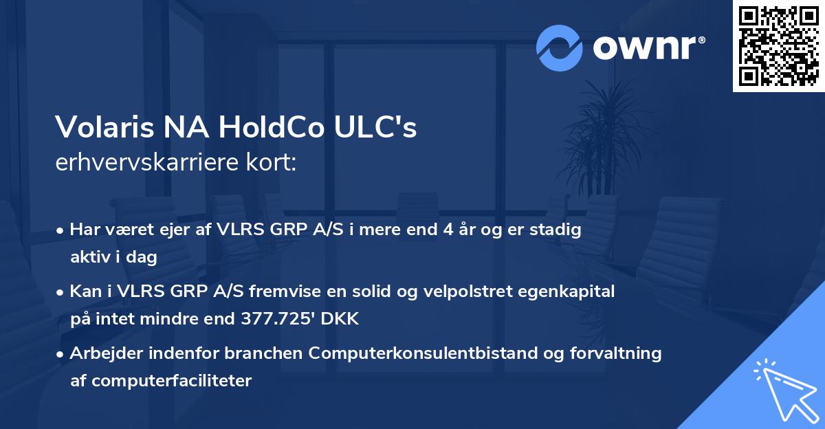 Volaris NA HoldCo ULC's erhvervskarriere kort