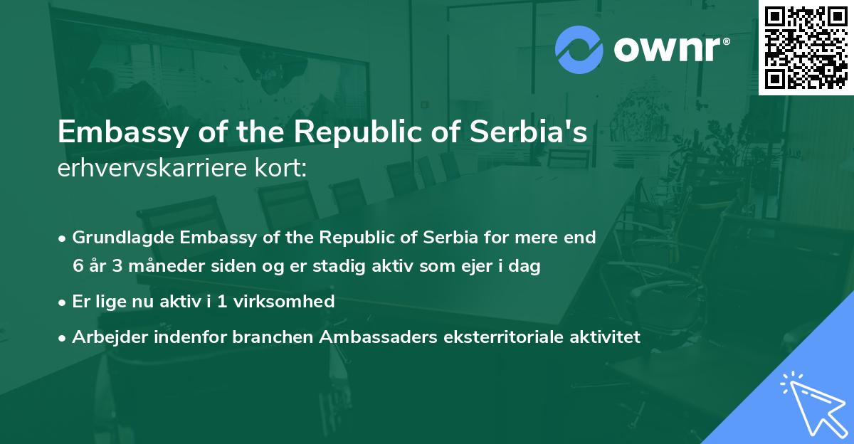 Embassy of the Republic of Serbia's erhvervskarriere kort