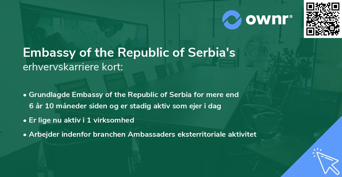 Embassy of the Republic of Serbia's erhvervskarriere kort