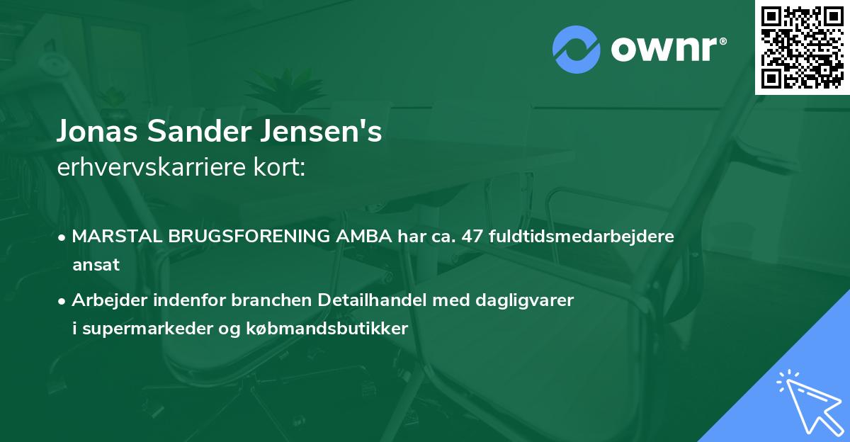 Jonas Sander Jensen's erhvervskarriere kort