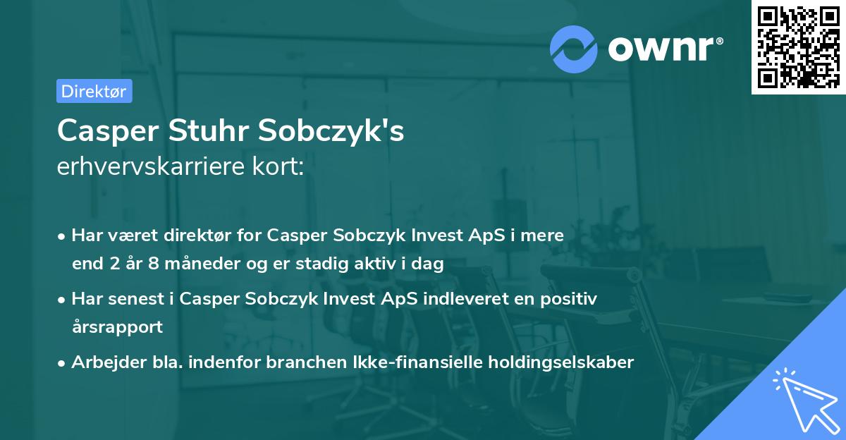 Casper Stuhr Sobczyk's erhvervskarriere kort