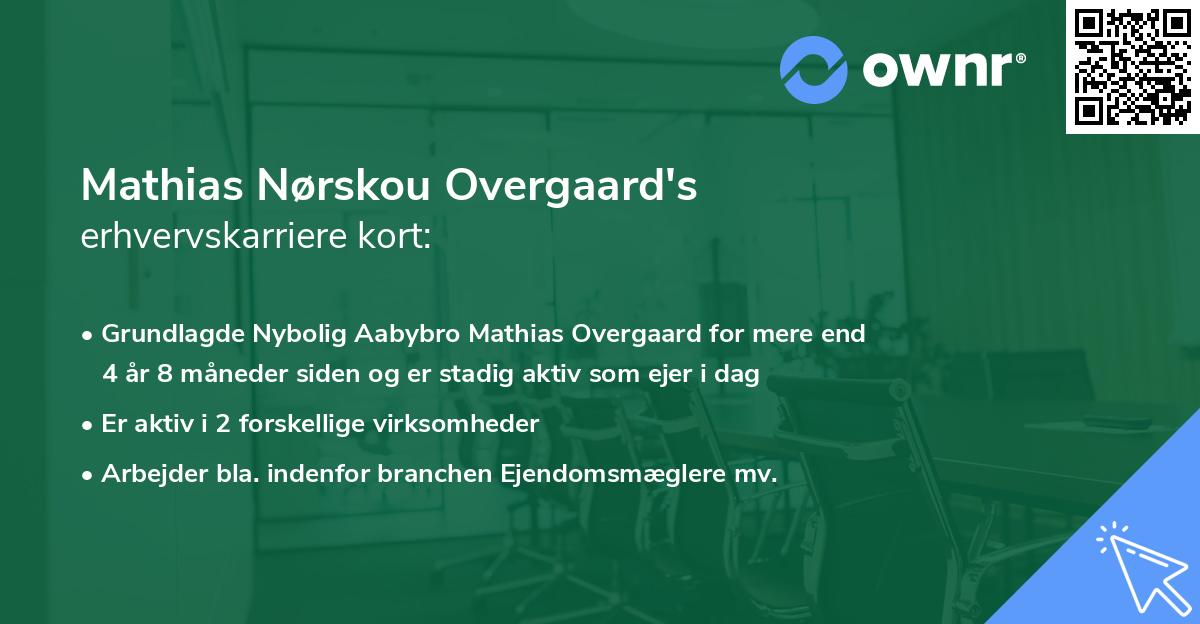 Mathias Nørskou Overgaard's erhvervskarriere kort