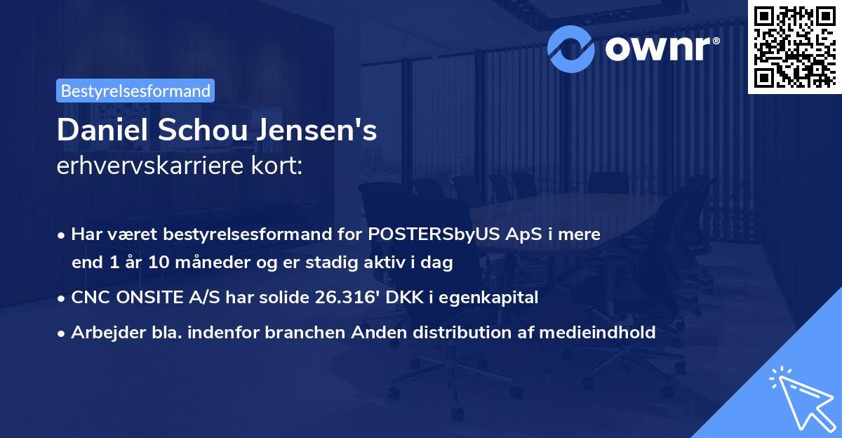 Daniel Schou Jensen's erhvervskarriere kort