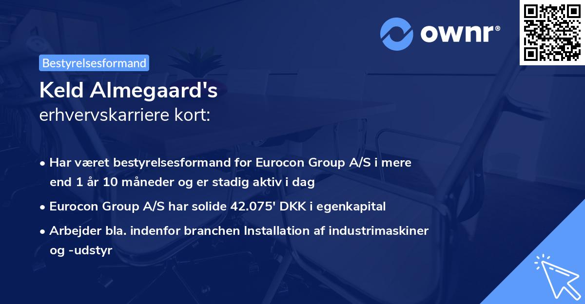 Keld Almegaard's erhvervskarriere kort