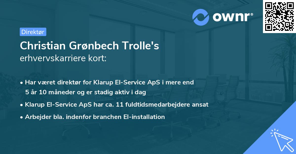 Christian Grønbech Trolle's erhvervskarriere kort