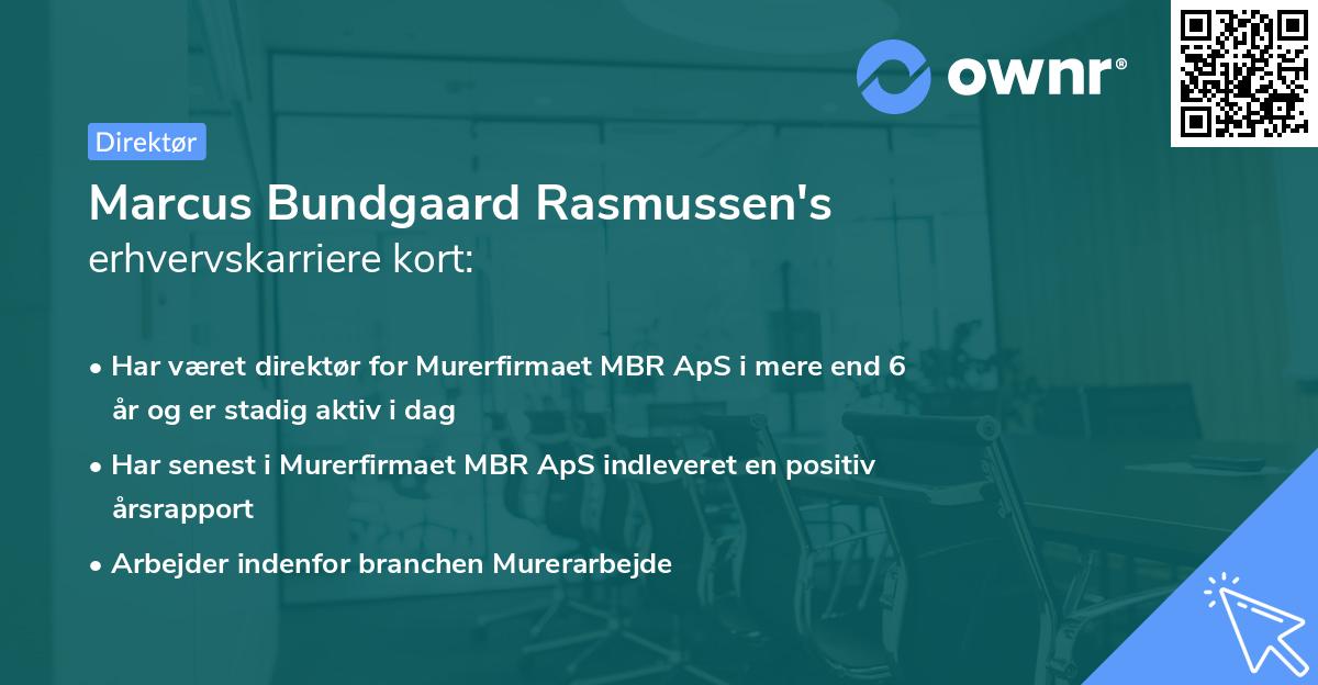 Marcus Bundgaard Rasmussen's erhvervskarriere kort
