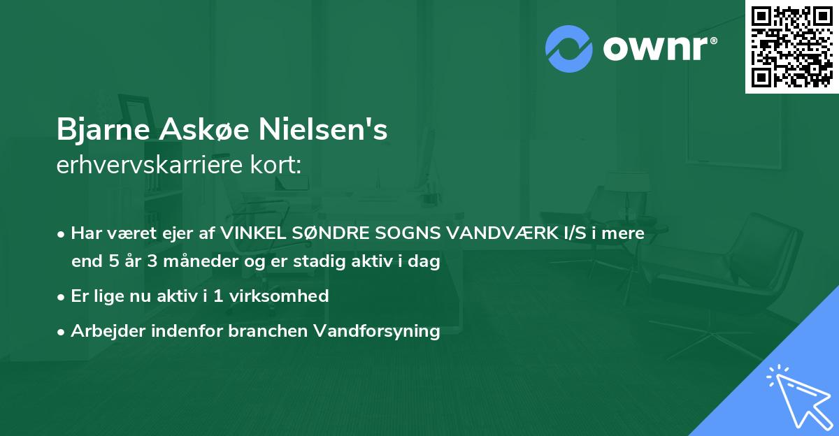 Bjarne Askøe Nielsen's erhvervskarriere kort