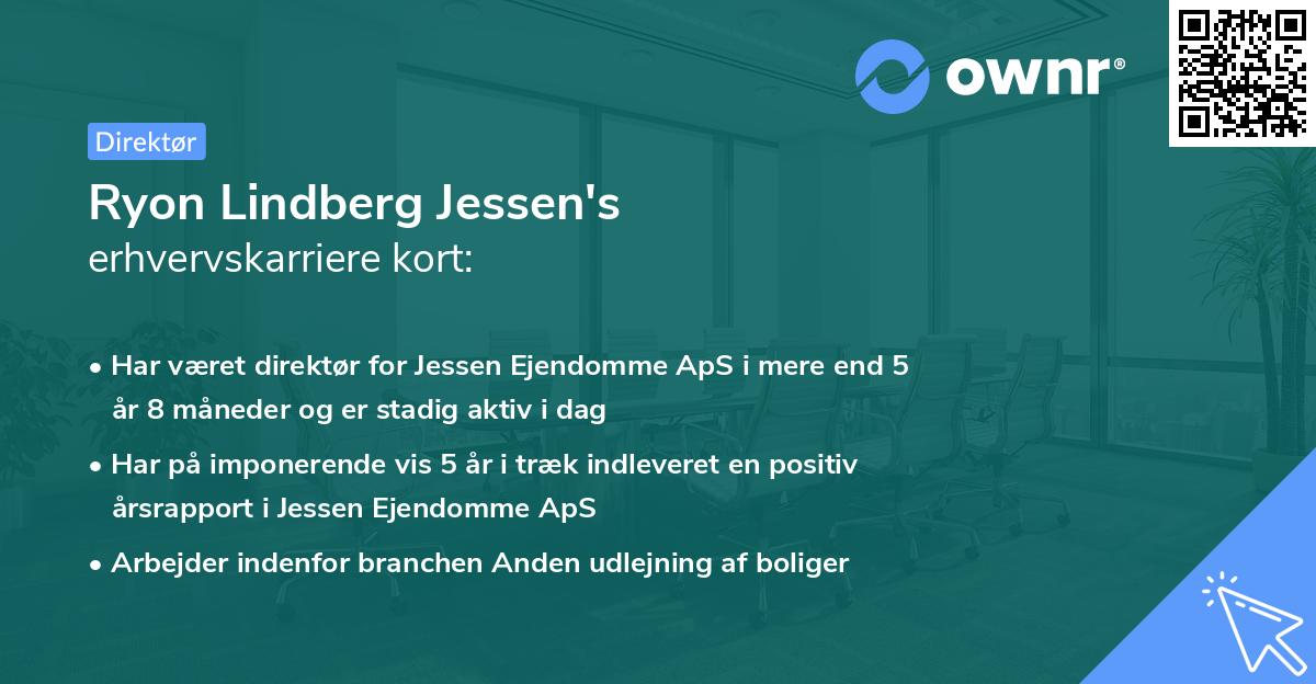 Ryon Lindberg Jessen's erhvervskarriere kort