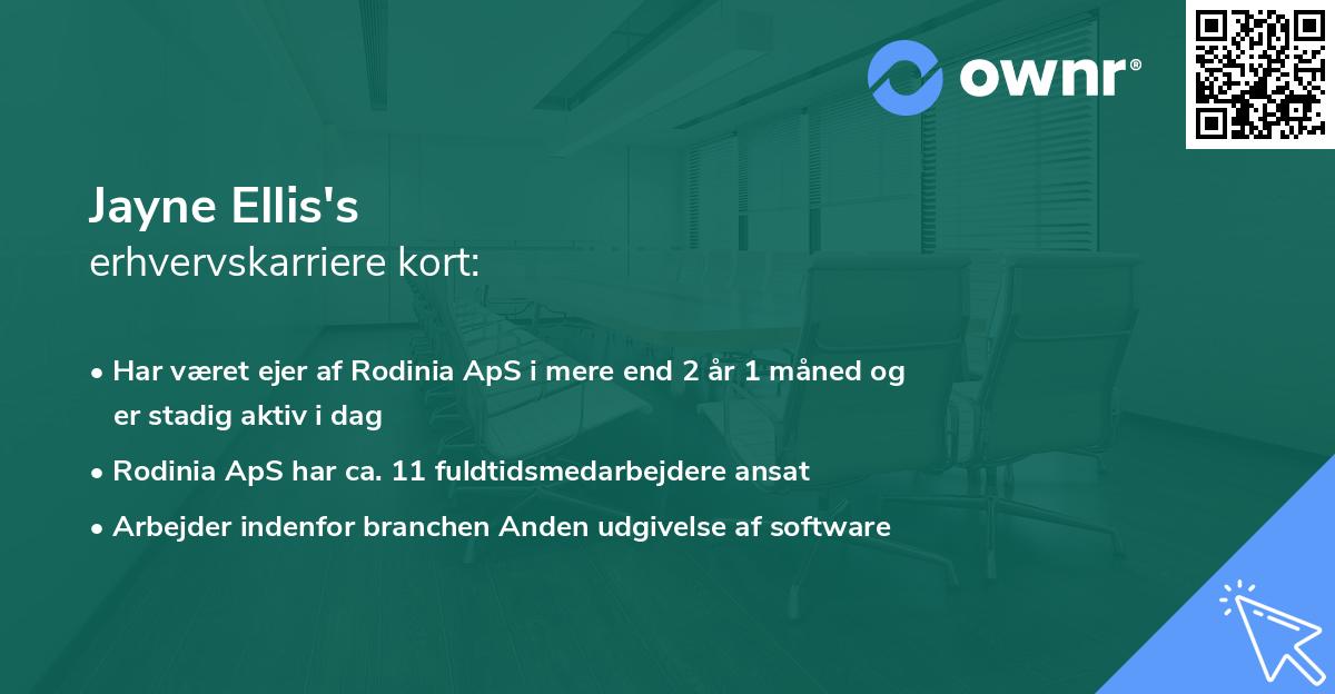 Jayne Ellis's erhvervskarriere kort