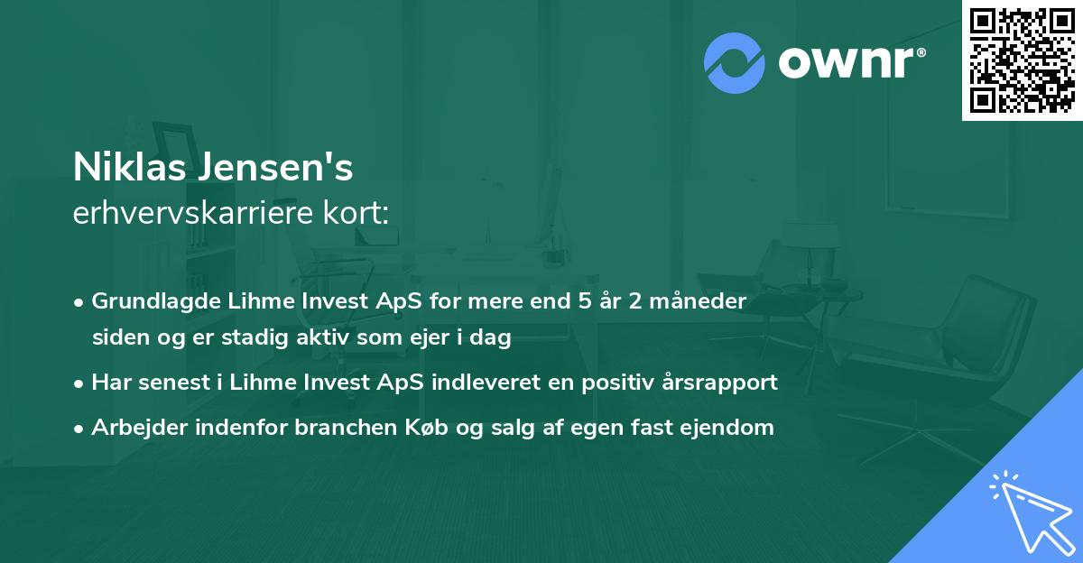 Niklas Jensen's erhvervskarriere kort