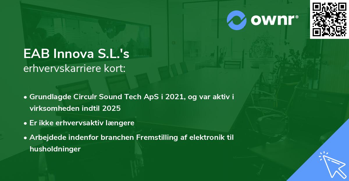 EAB Innova S.L.'s erhvervskarriere kort