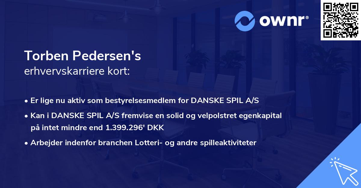 Torben Pedersen's erhvervskarriere kort