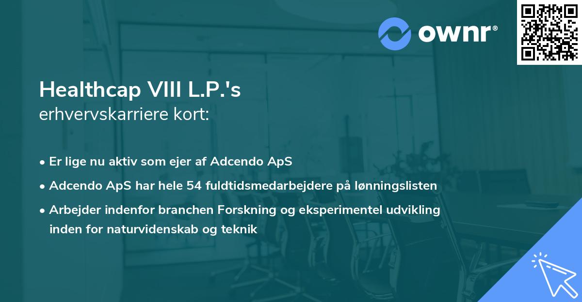 Healthcap VIII L.P.'s erhvervskarriere kort